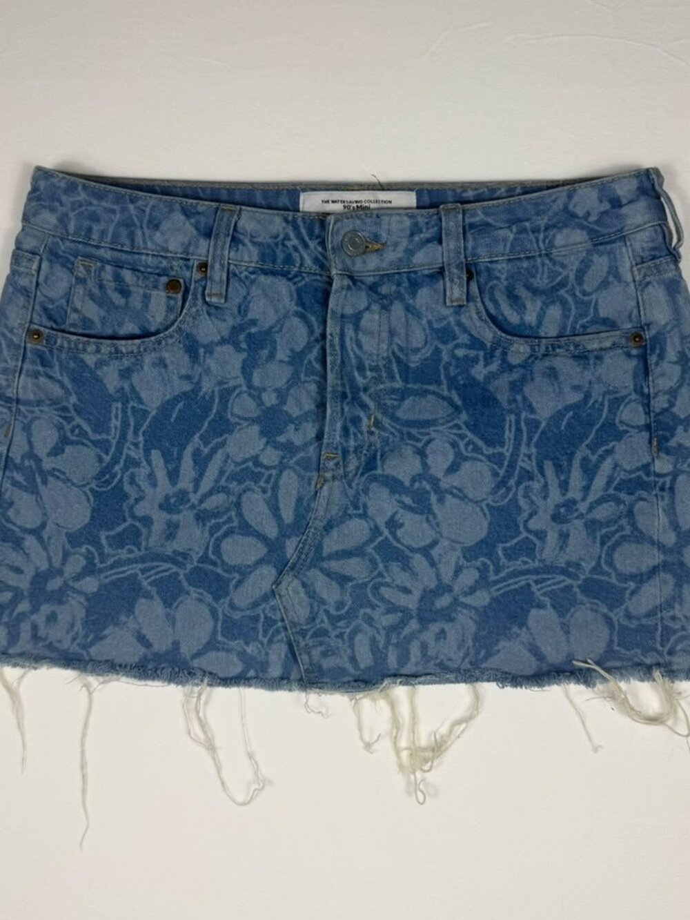 H&M Floral Print Denim Mini Skirt 6